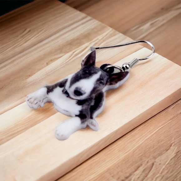 Bull Terrier Dangle Earrings: Show Off Your Pup Passion! 🐶 NWT Day Jewelry - Picture 3 of 12